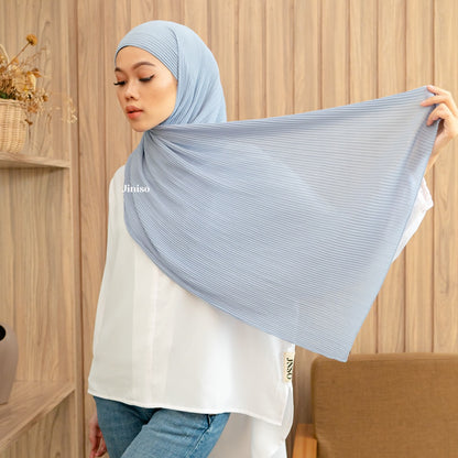 JINISO - Aura Dusty Blue Active Hijab Pashmina Shawl