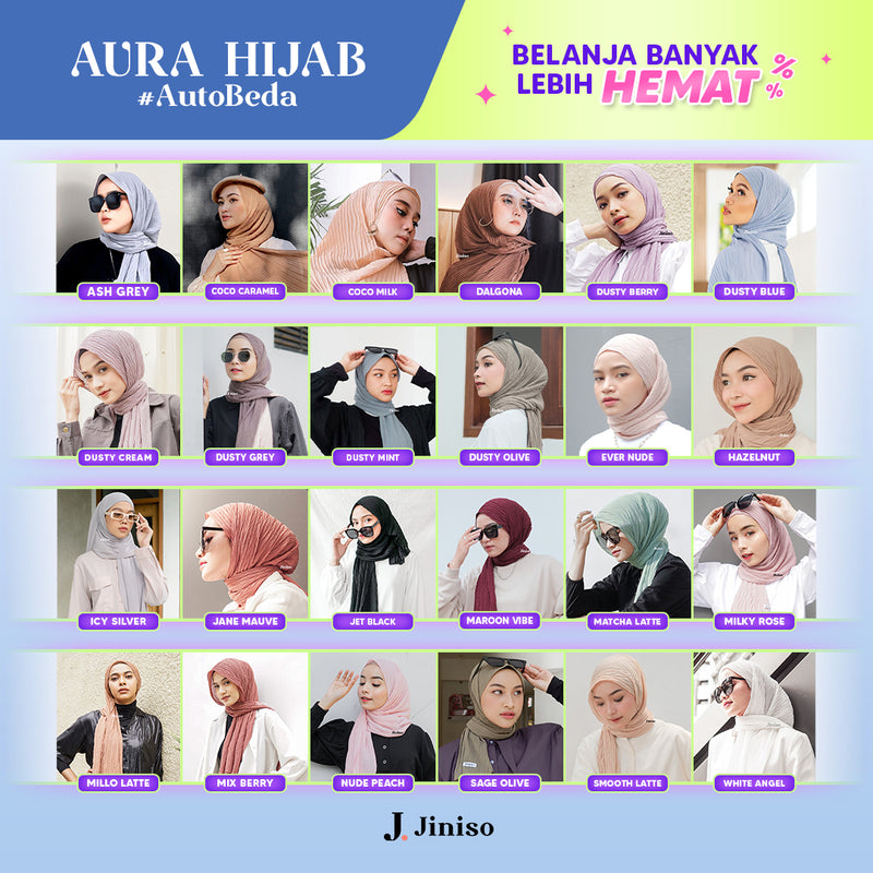JINISO - AURA Active Hijab Pashmina Flowy Plisket Breeze
