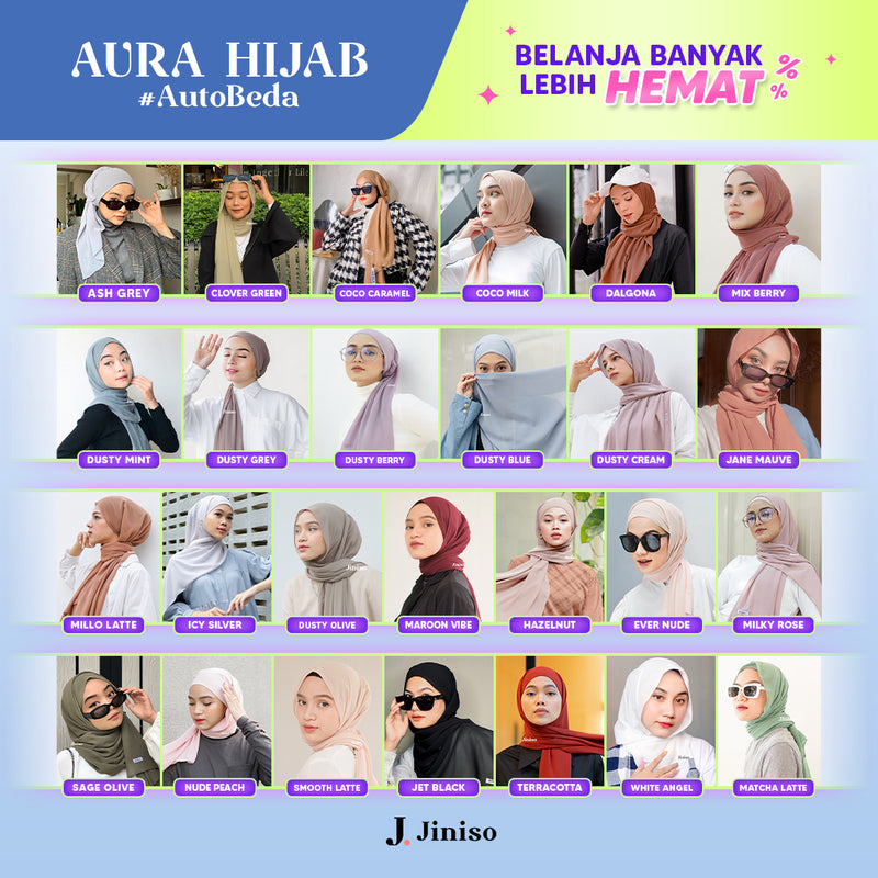 JINISO Earth Tone Pashmina Hijab Basic AURA