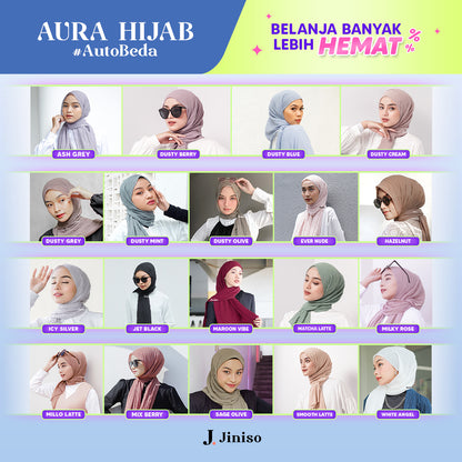 JINISO - AURA Active Hijab Pashmina Full Plisket Wave