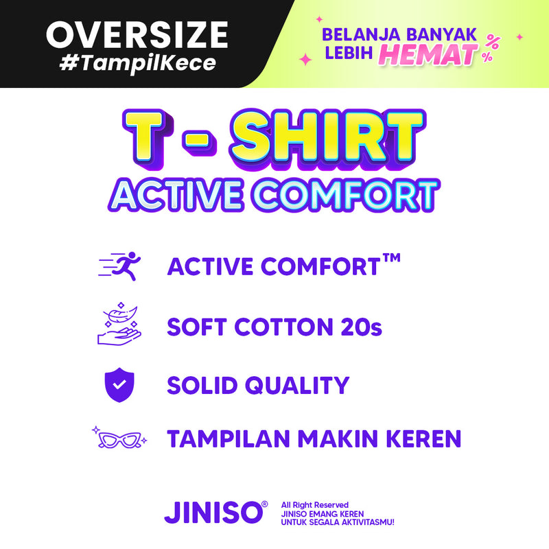 JINISO Oversize Tee | Kaos T-Shirt Pria Seek The Light