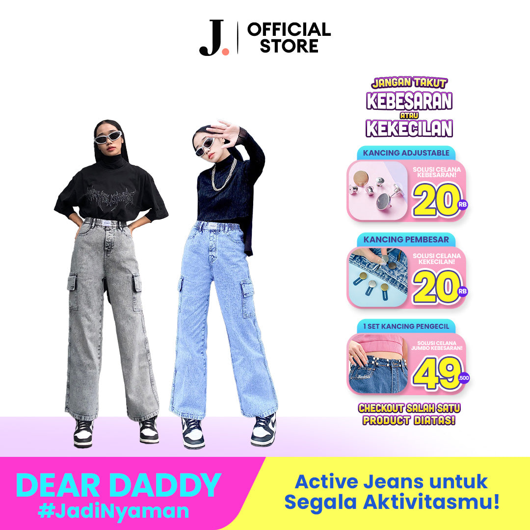 JINISO - Highwaist Relax Cargo Jeas 152 DEAR DADDY