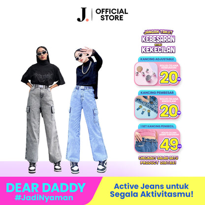 JINISO - Highwaist Relax Cargo Jeas 152 DEAR DADDY