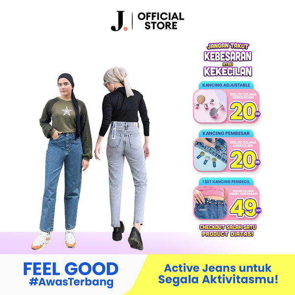 JINISO - Highwaist Boyfriend Jeans 024 FEEL GOOD