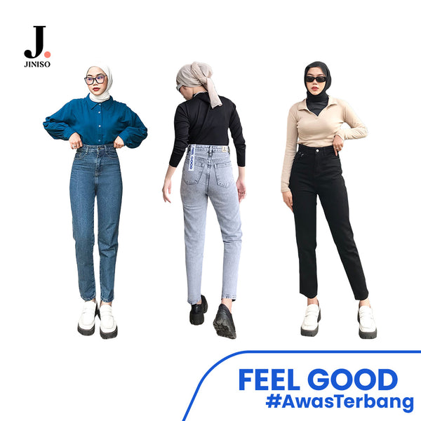 JINISO - Highwaist Boyfriend Feel Good Jeans