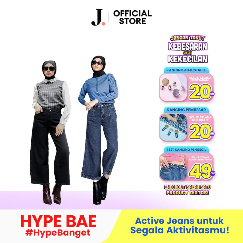 JINISO - Highwaist Kulot Jeans 302 - 312 HYPE BAE