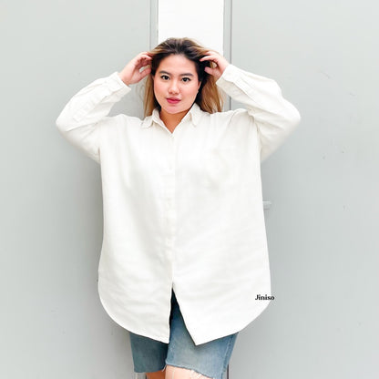 JINISO - Big Size Kemeja Denim Oversize HYPER ACTIVE