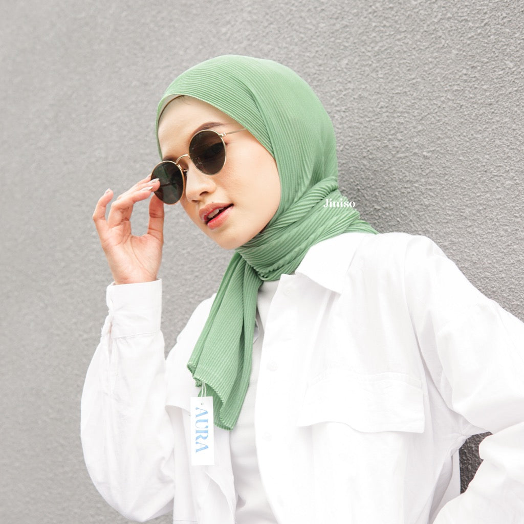 JINISO - Aura Matcha Latte Active Hijab Pashmina Shawl