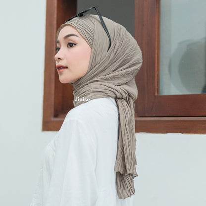 JINISO - Aura Dusty Olive Active Hijab Pashmina Shawl