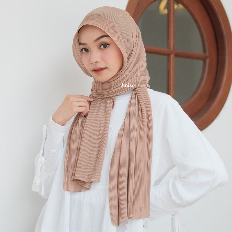 JINISO - Aura Hazelnut Active Hijab Pashmina Shawl