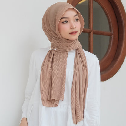 JINISO Earth Tone Pashmina Hijab AURA Full Plisket