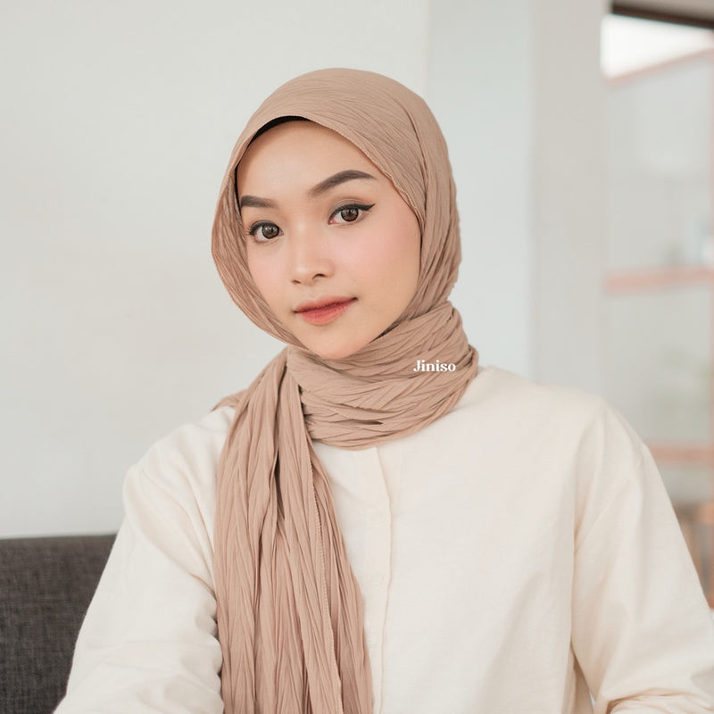 JINISO - Aura Hazelnut Active Hijab Pashmina Shawl