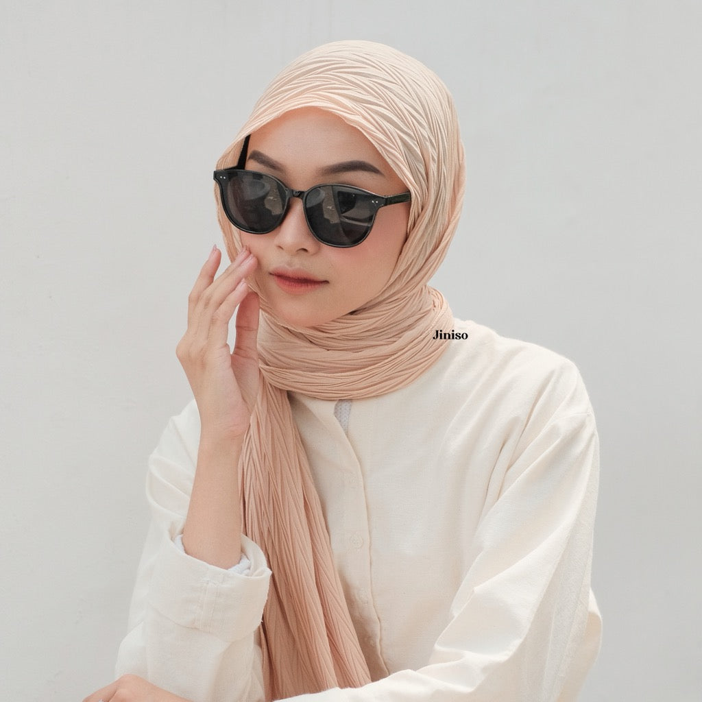 JINISO - Aura Smooth Latte Active Hijab Pashmina Shawl