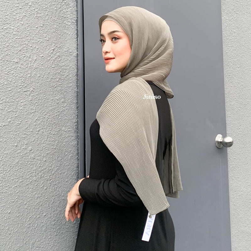 JINISO - Aura Dusty Olive Active Hijab Pashmina Shawl
