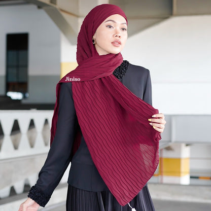 JINISO - AURA Active Hijab Pashmina Full Plisket Wave