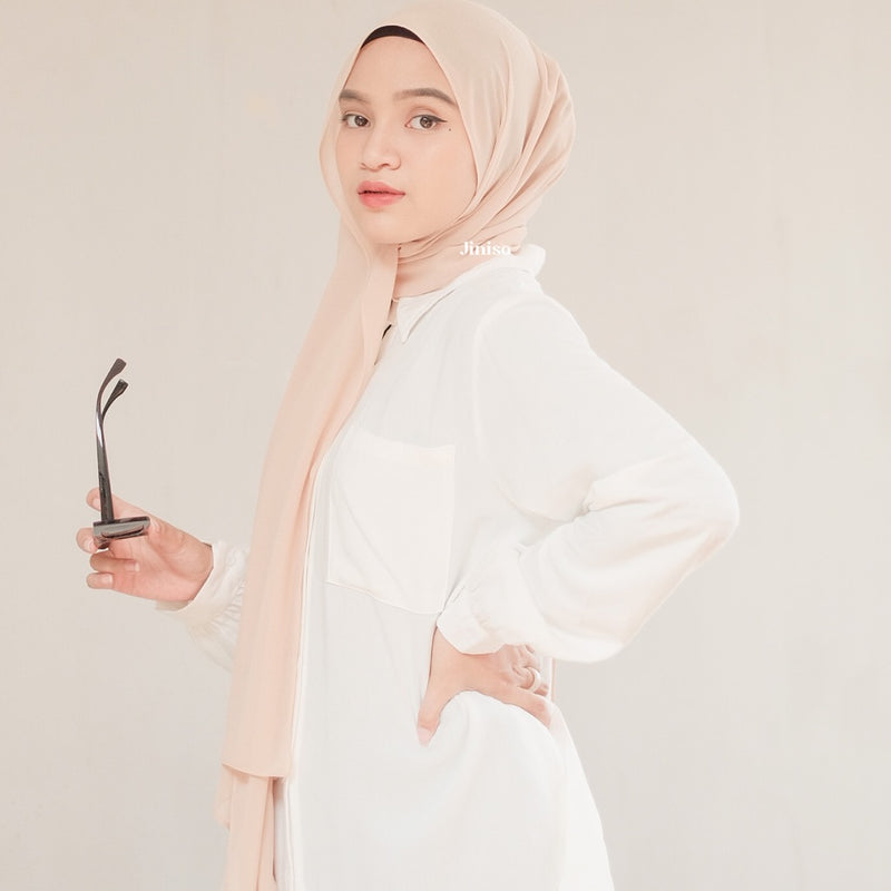 JINISO - Aura Smooth Latte Active Hijab Pashmina Shawl