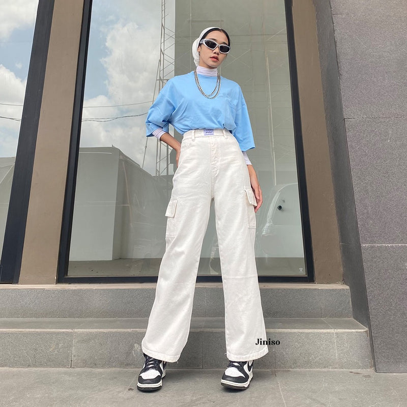 JINISO - Highwaist Relax Cargo Dear Daddy Jeans