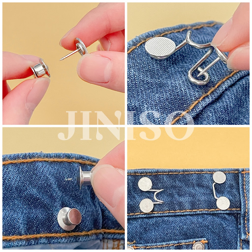 JINISO - 1set Kancing Pengecil Jeans Adjustable Unisex