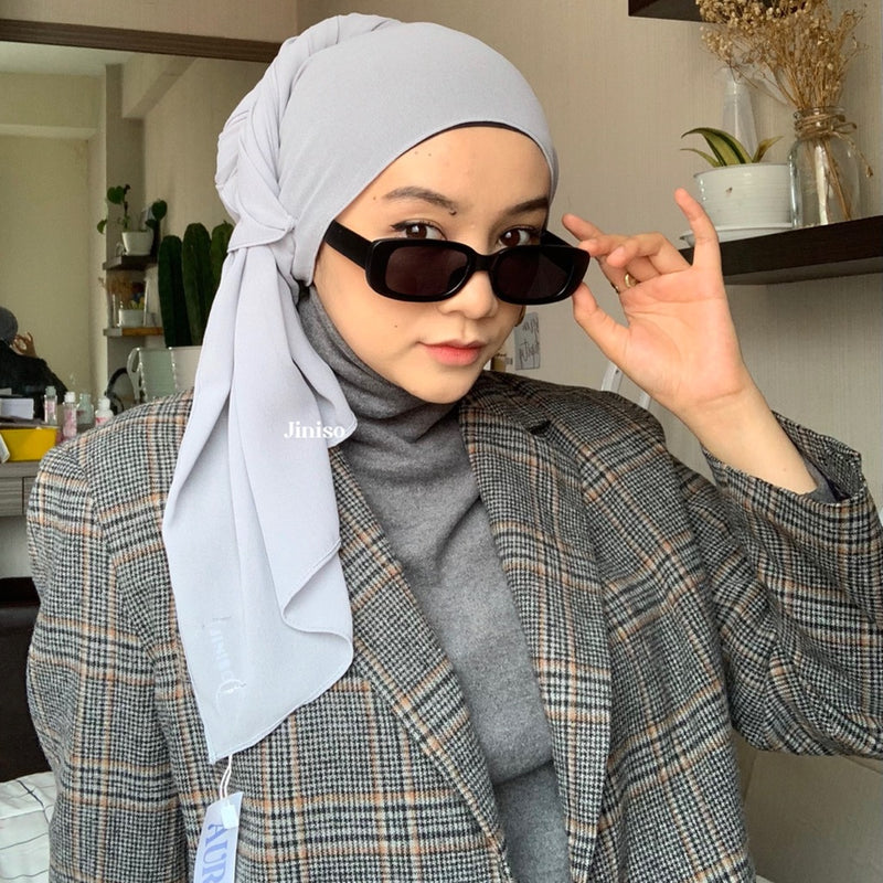 JINISO - Aura Ash Grey Active Hijab Pashmina Shawl