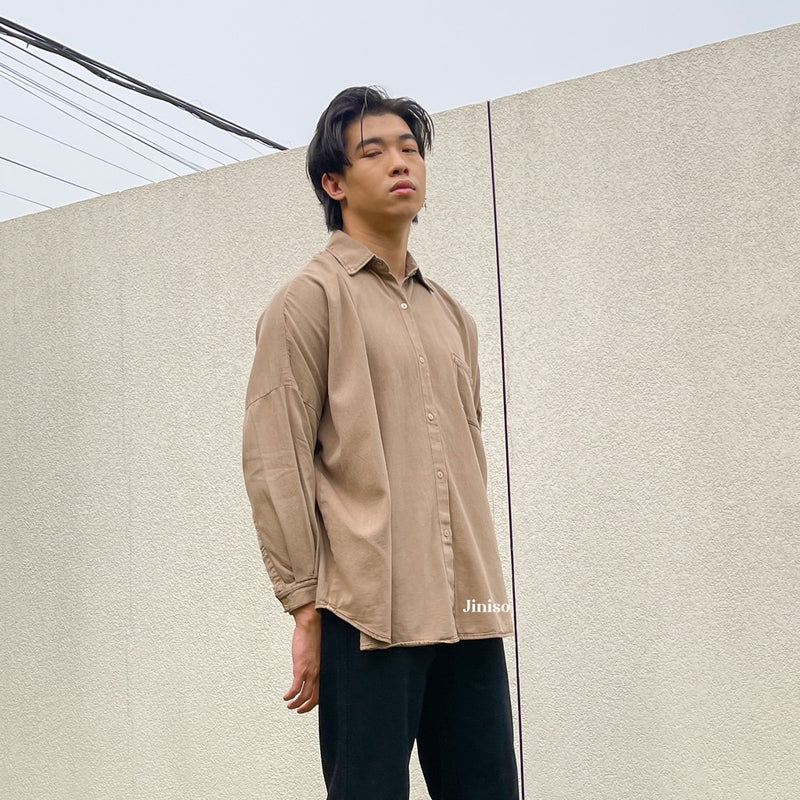 JINISO - Denim Shirt Kemeja Oversize HYPER ACTIVE