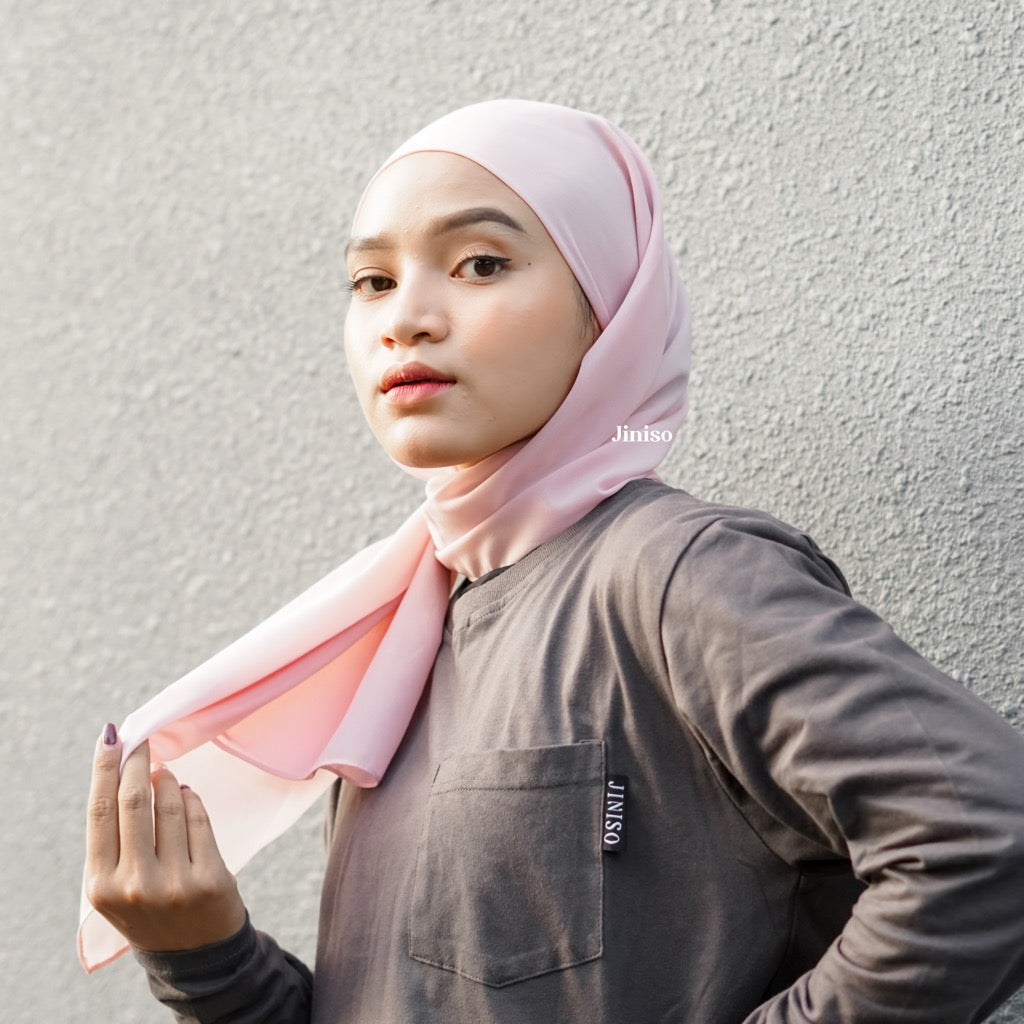 JINISO - Aura Nude Peach Active Hijab Pashmina Shawl