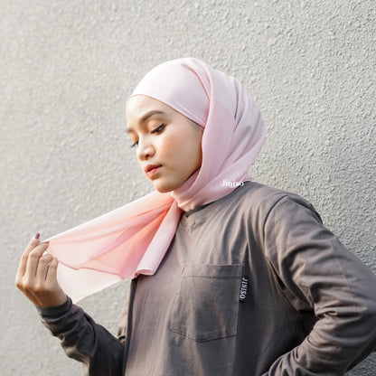 JINISO - Aura Nude Peach Active Hijab Pashmina Shawl