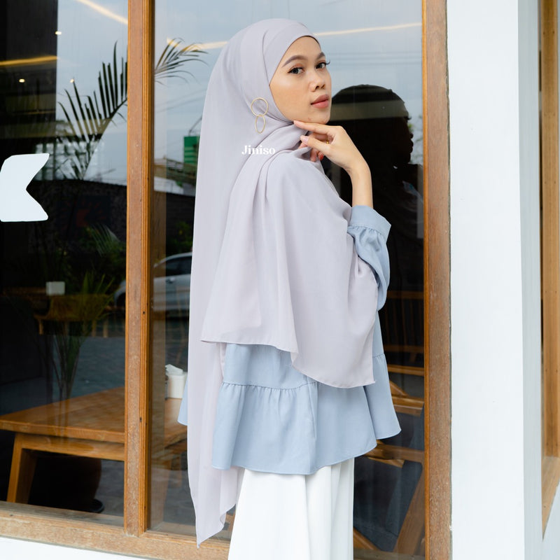 JINISO - Aura Icy Silver Active Hijab Pashmina Shawl