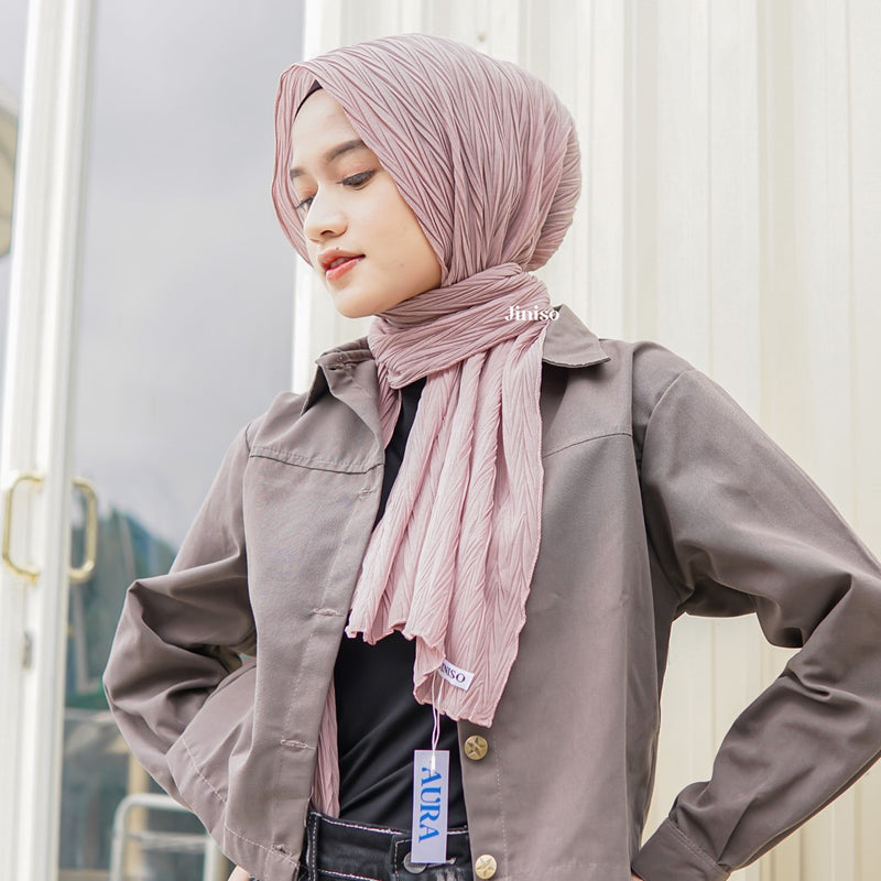 JINISO - Aura Dusty Cream Active Hijab Pashmina Shawl