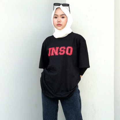 JINISO Kaos Oversize T-Shirt Classic Hitam JNSO Red