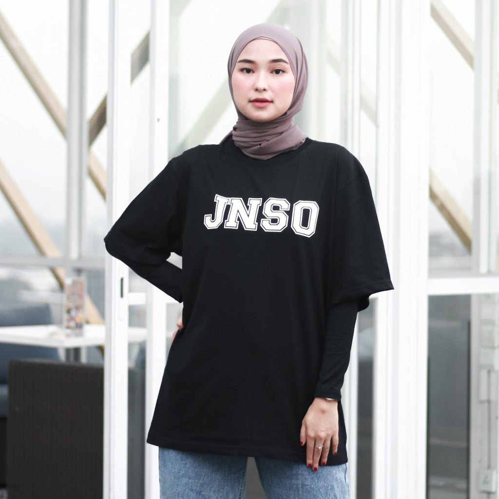 JINISO T-Shirt Classic Oversize Tee Hitam JNSO White | Kaos