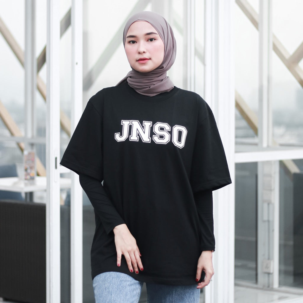 JINISO T-Shirt Classic Oversize Tee Hitam JNSO White | Kaos