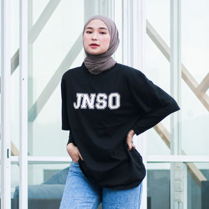 JINISO T-Shirt Classic Oversize Tee Hitam JNSO White | Kaos