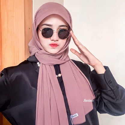 JINISO - Aura Dusty Rose Active Hijab Pashmina Shawl