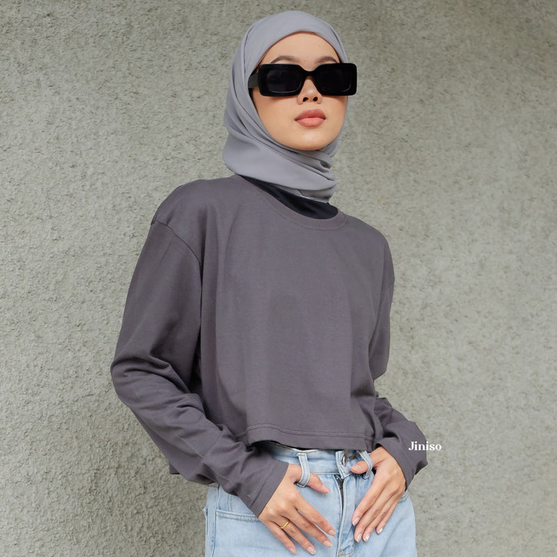 JINISO Charcoal T-Shirt Kaos Polos