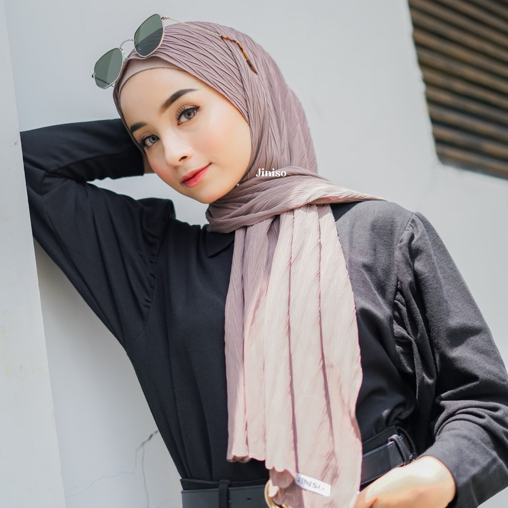 JINISO - Aura Dusty Grey Active Hijab Pashmina Shawl