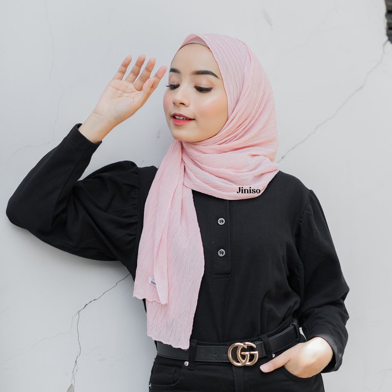 JINISO - Aura Nude Peach Active Hijab Pashmina Shawl