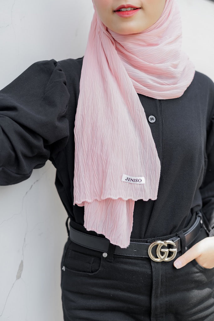 JINISO - Aura Nude Peach Active Hijab Pashmina Shawl