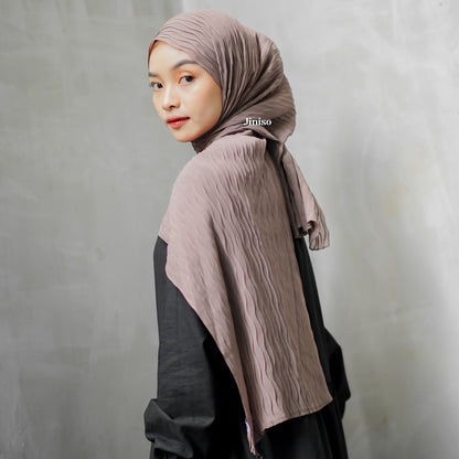 JINISO - Aura Dusty Grey Active Hijab Pashmina Shawl