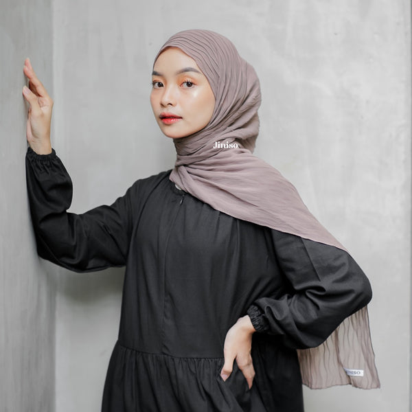 JINISO - Aura Dusty Grey Active Hijab Pashmina Shawl