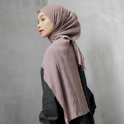 JINISO - Aura Dusty Grey Active Hijab Pashmina Shawl