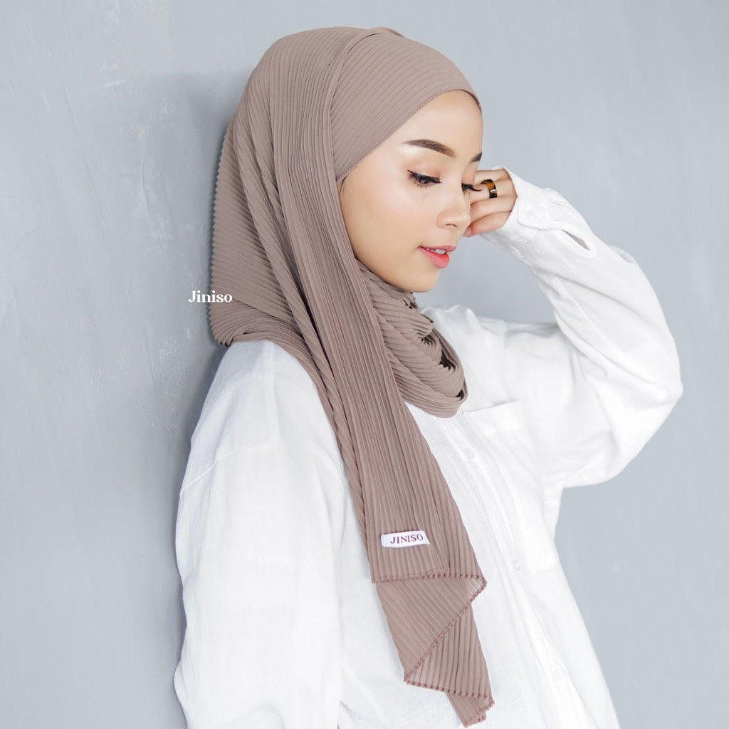 JINISO - Aura Dusty Grey Active Hijab Pashmina Shawl