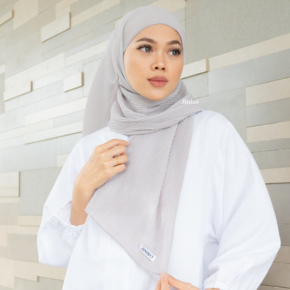 JINISO Earth Tone Pashmina Hijab AURA Full Plisket