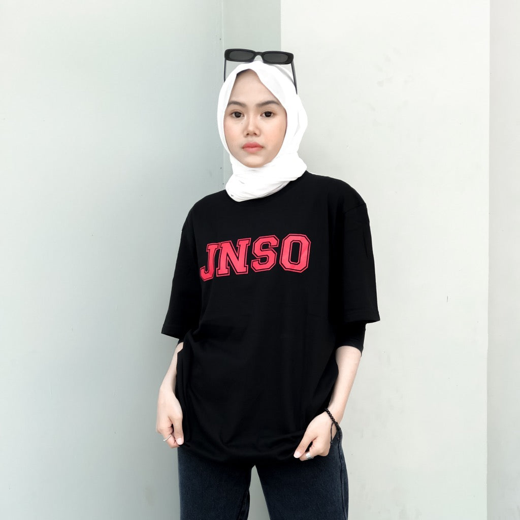 JINISO Kaos Oversize T-Shirt Classic Hitam JNSO Red