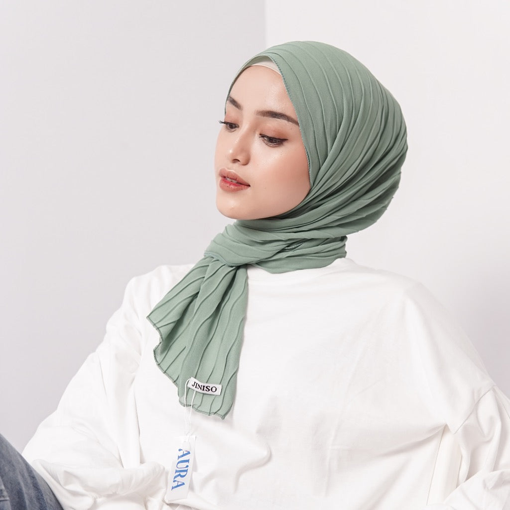 JINISO - AURA Active Hijab Pashmina Full Plisket Wave