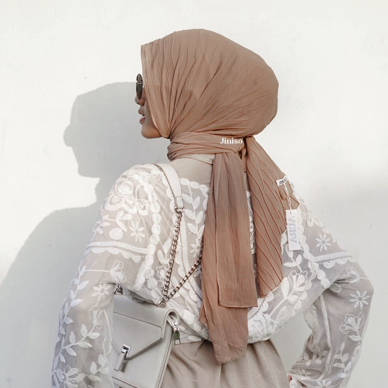 JINISO - Aura Hazelnut Active Hijab Pashmina Shawl