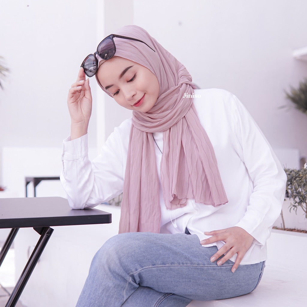 JINISO - Aura Milky Rose Active Hijab Pashmina Shawl