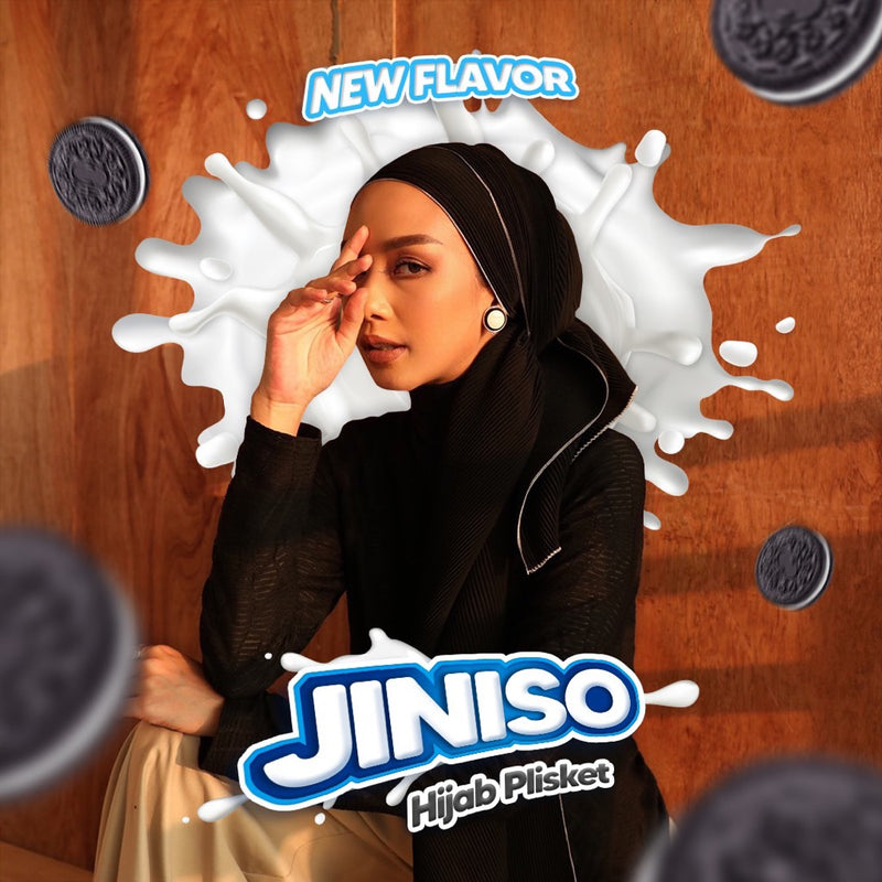JINISO - AURA Hijab Two Tone Pashmina Full Plisket