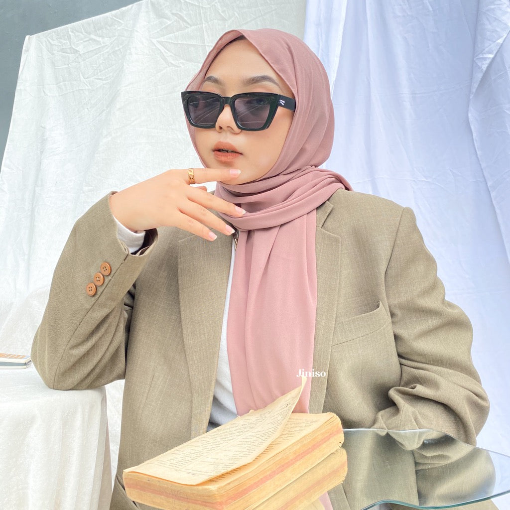 JINISO - Aura Dusty Rose Active Hijab Pashmina Shawl