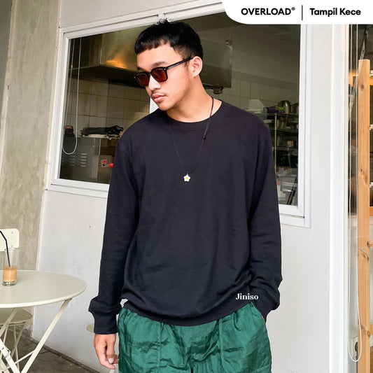 JINISO - Active Sweater Pria Oversize Loose Crewneck