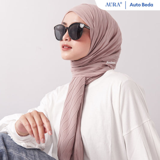 JINISO - Aura Dusty Cream Active Hijab Pashmina Shawl